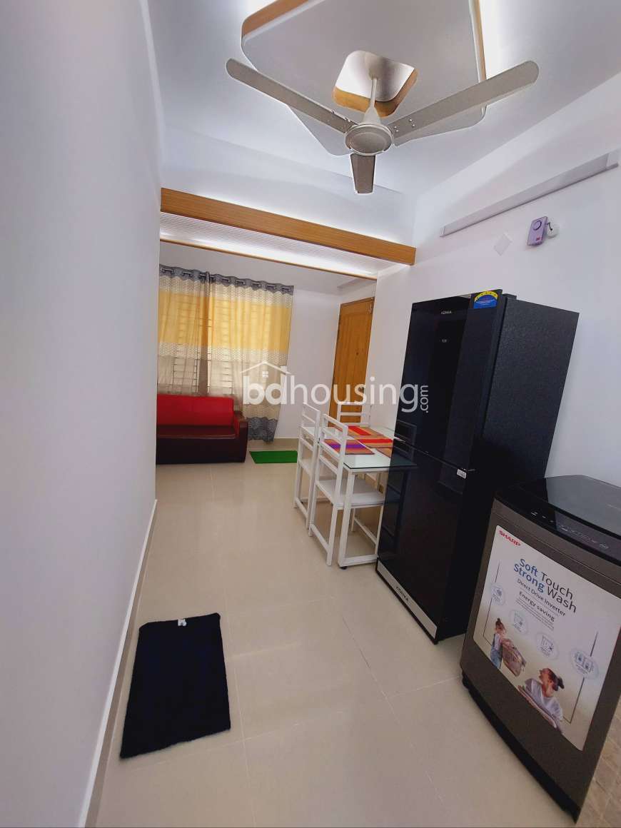 Cozy Premium 1-BHK Furnished Apartment Rent in Bashundhara R/A, Apartment/Flats at Bashundhara R/A