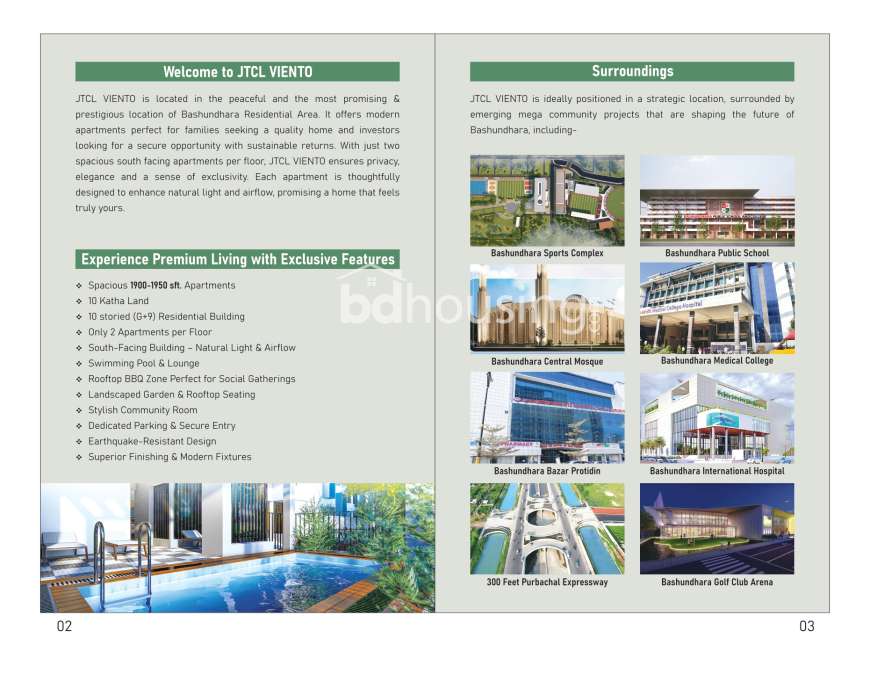JTCL Viento, Apartment/Flats at Bashundhara R/A