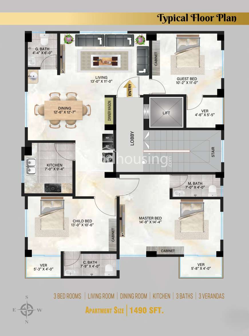 Elegant Shopno Nibash, Apartment/Flats at Aftab Nagar