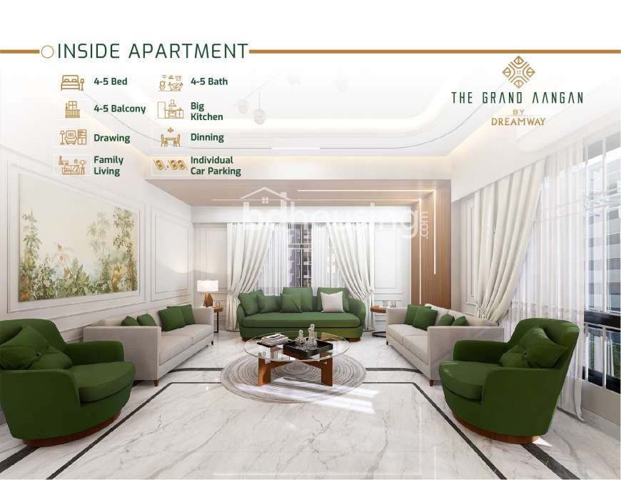 The Grand Aangan, Apartment/Flats at Shornali Abashon