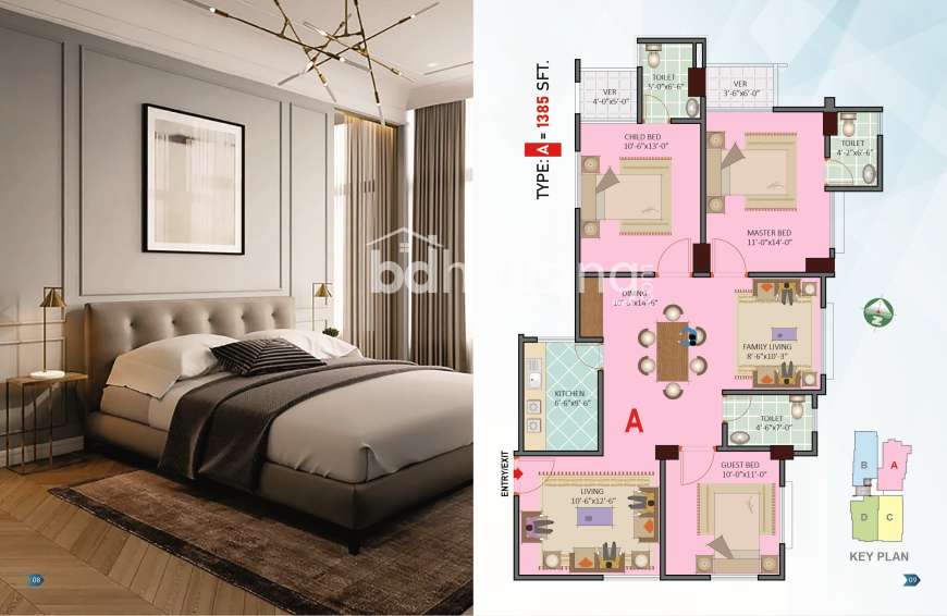 Nagar Chayaneer, Apartment/Flats at Mohammadpur