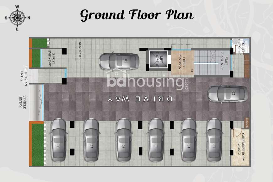 Concrete Magnolia, Apartment/Flats at Uttara