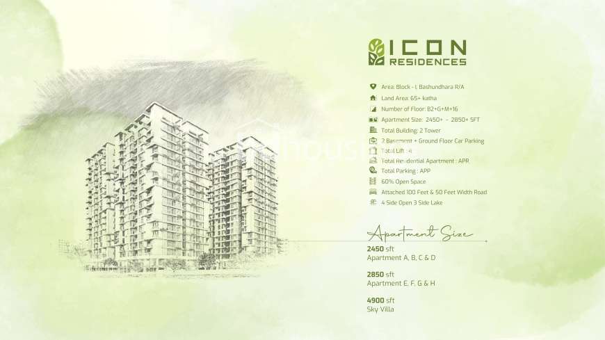 Icon Residences, Apartment/Flats at Bashundhara R/A