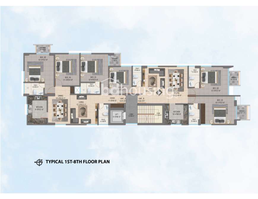 SWAN Amir Zahan Mansion, Apartment/Flats at Moghbazar