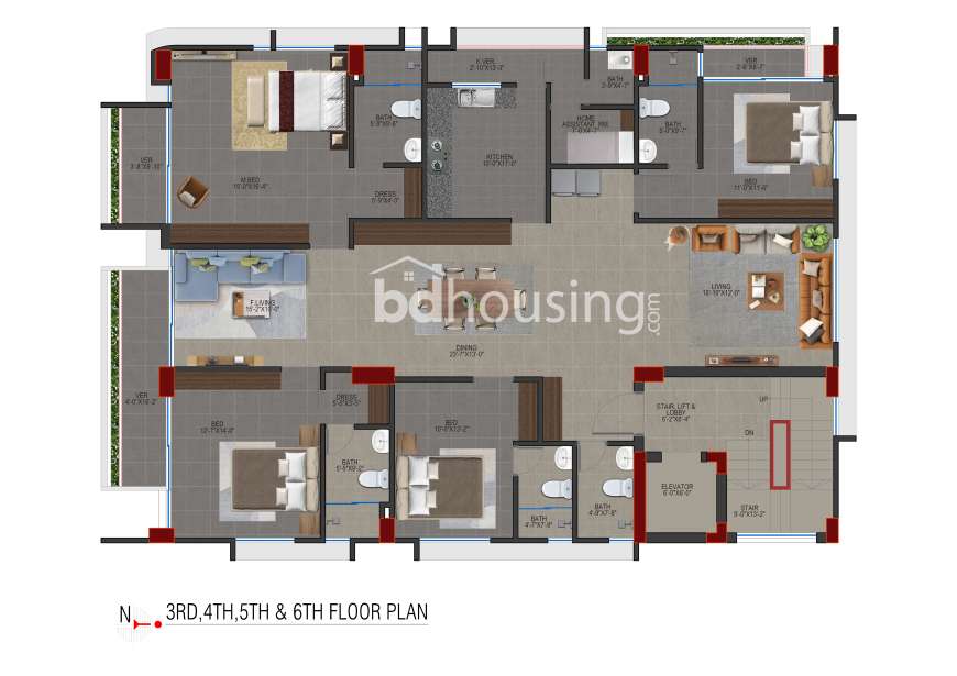 Illiyin, Apartment/Flats at Jolshiri Abason