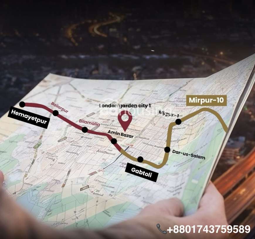 London Garden -1, Land Sharing Flat at Amin Bazar