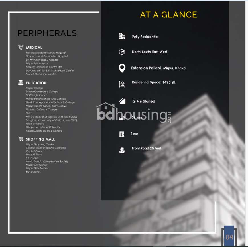 MRIDHA'S DREAM, Apartment/Flats at Mirpur 11