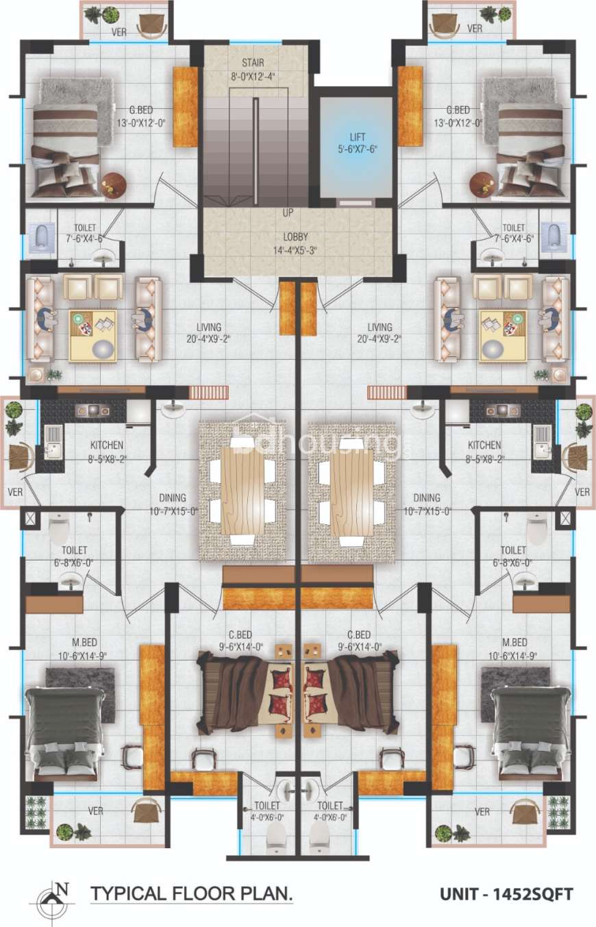 G. A. Aowlad Tower , Apartment/Flats at Mirpur 11