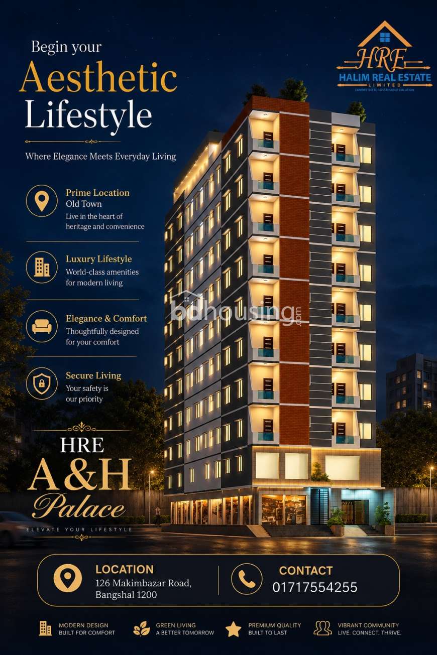 A&H Palace, Apartment/Flats at Bangshal