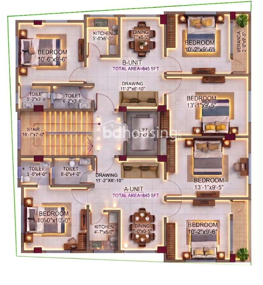 Sky Musa Palace, Apartment/Flats at Lalbag