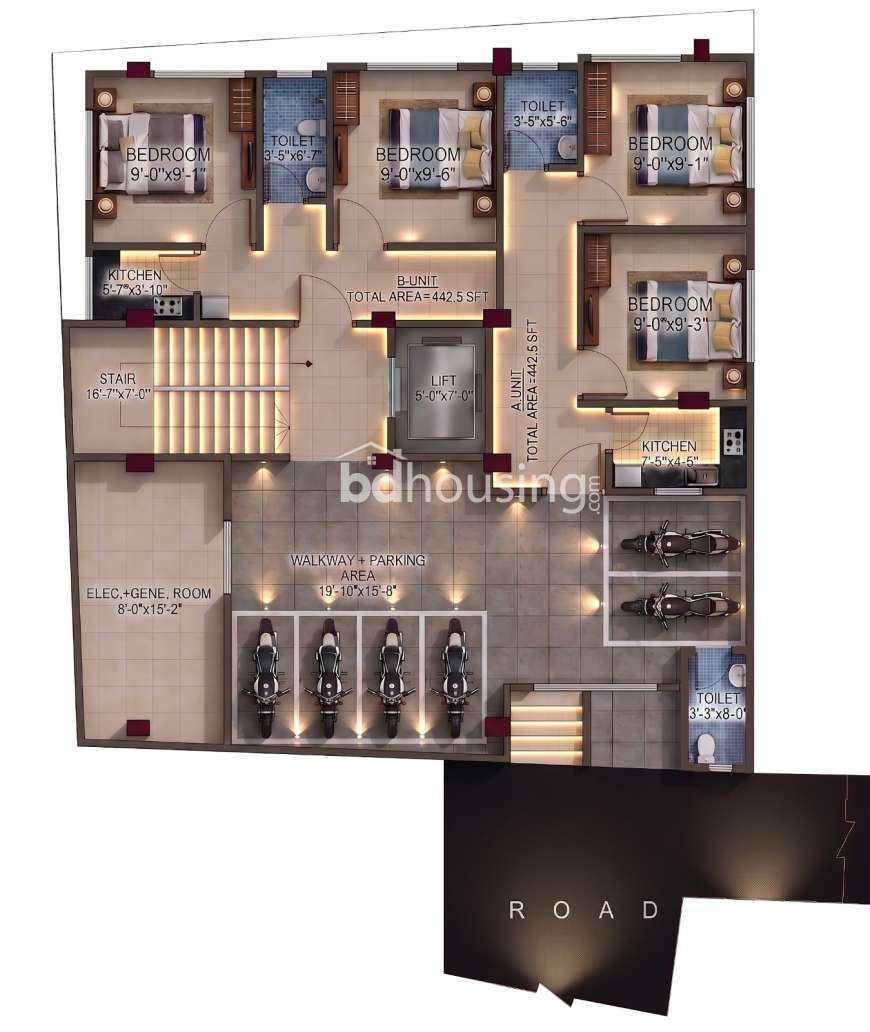 Sky Musa Palace, Apartment/Flats at Lalbag