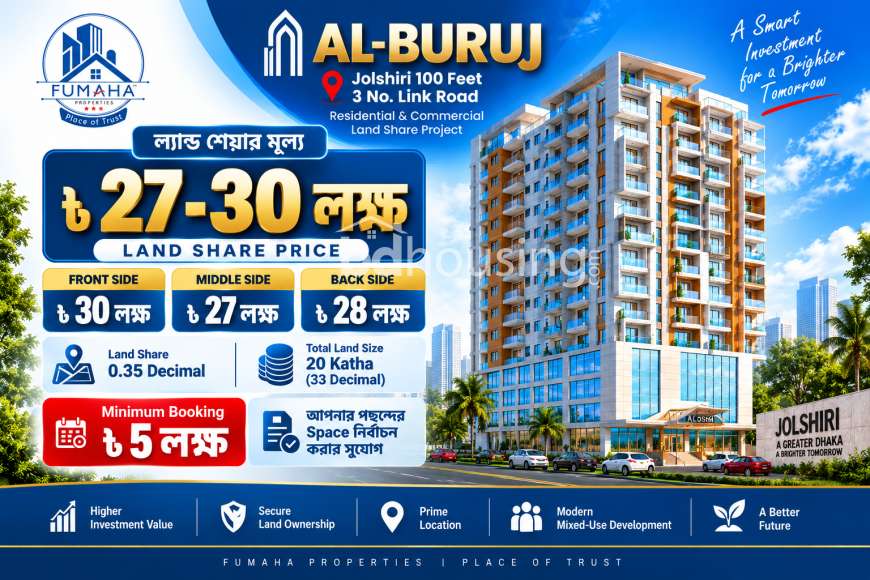AL-BURUJ – Premium Land Share Apartment, Apartment/Flats at Jolshiri Abason