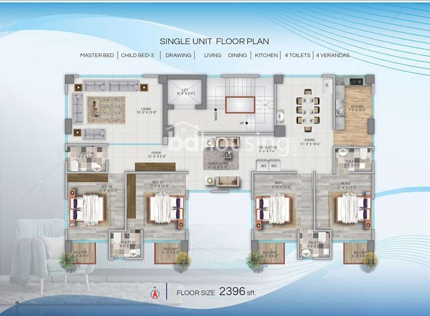 Assk Amari Yeasin's Chicago City, Apartment/Flats at Aftab Nagar