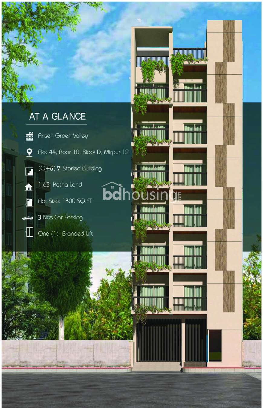 Arisen Green valley, Apartment/Flats at Mirpur 12