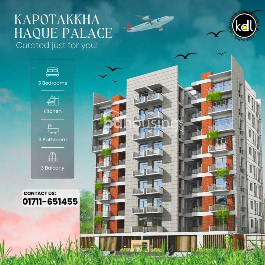 Kapotakkho Haque Palace , Apartment/Flats at Bashundhara R/A