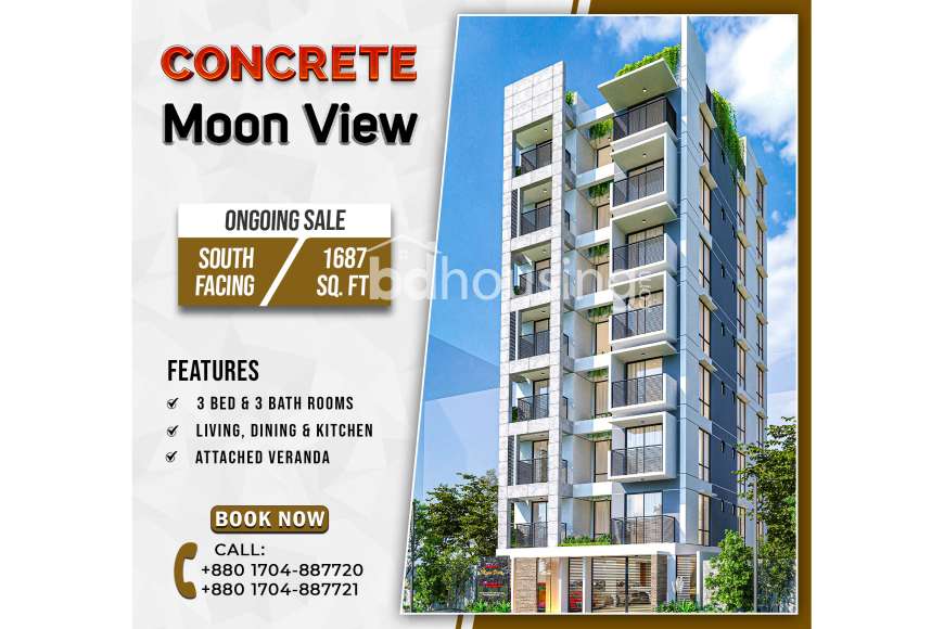 Concrete Moon View:, Apartment/Flats at Uttara