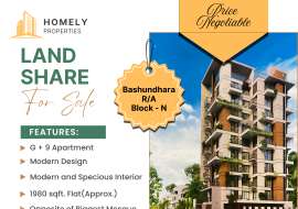 Only 5 Land Sharing Flat Available at Bashundhara R/A Land Sharing Flat at 