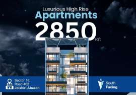 2850 sqft, 4 Beds ongoing Apartment for Sale at Jolshiri Abason (Sec 16) Apartment/Flats at 