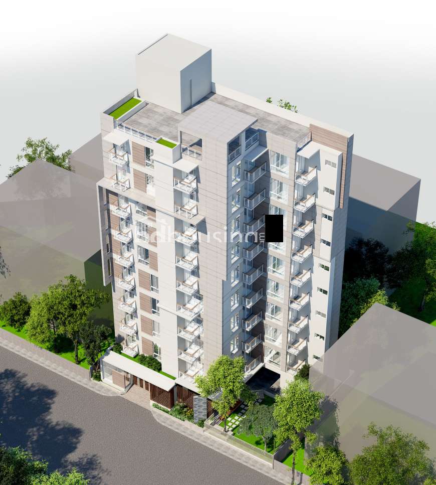 2450 sft Single unit apt. with Gas & Lawn, Apartment/Flats at Bashundhara R/A
