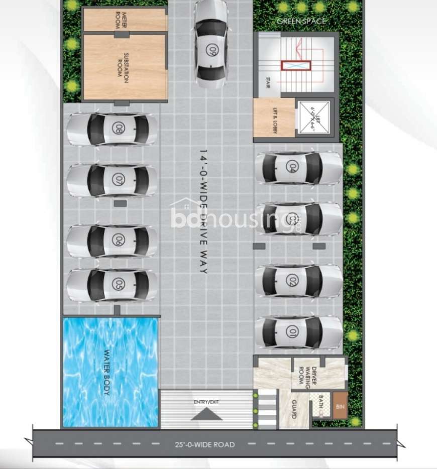 Water Fall, Apartment/Flats at Bashundhara R/A