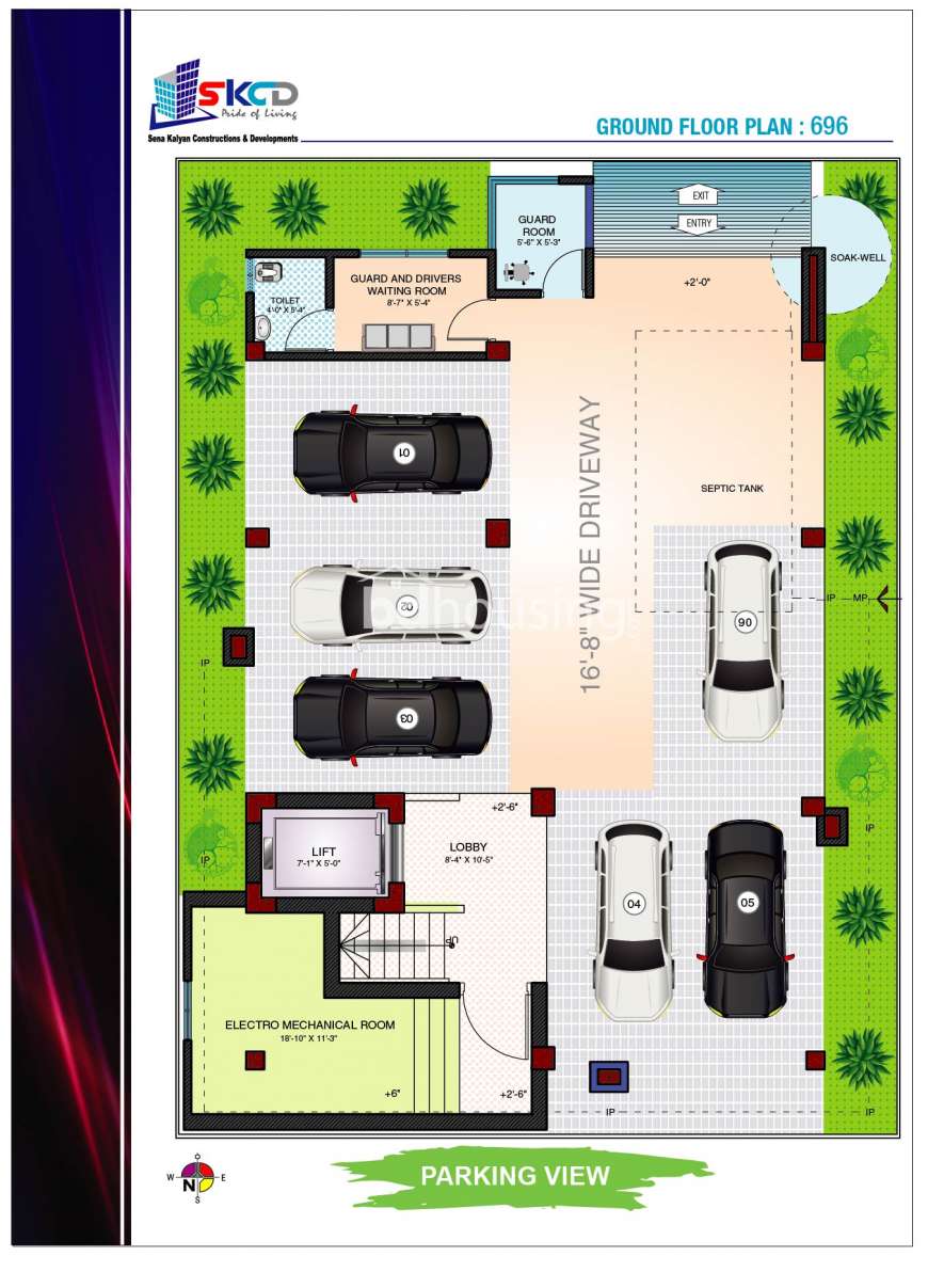 1542&1514 sft flat of Sena Kalyan at Bashundhara  Block-H ,Plot-696, Apartment/Flats at Bashundhara R/A