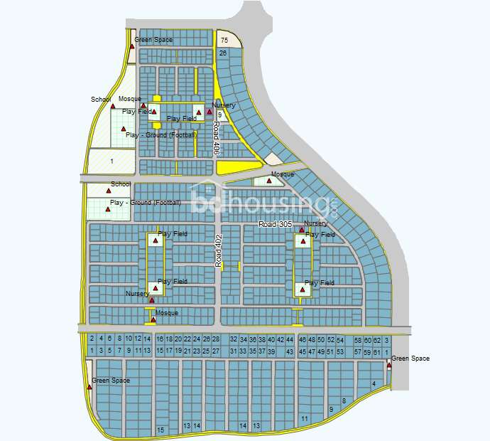 Rajuk Purbachal, Residential Plot at Purbachal