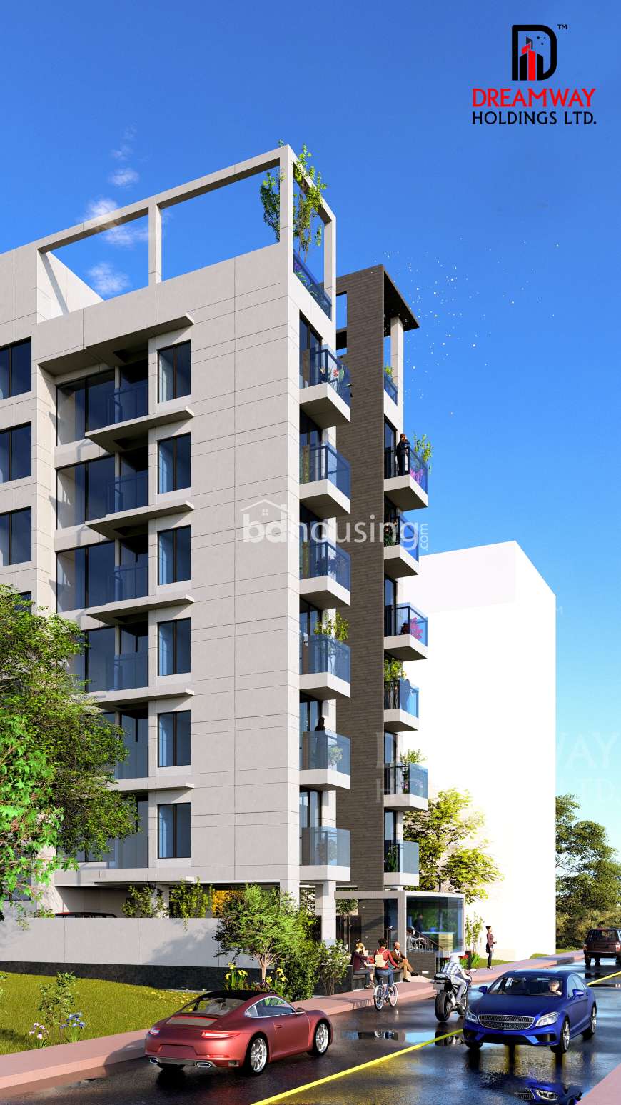 Dreamway Little Yard, Land Sharing Flat at Bashundhara R/A