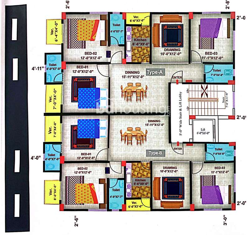 Al Aksa Tower, Land Sharing Flat at Banasree