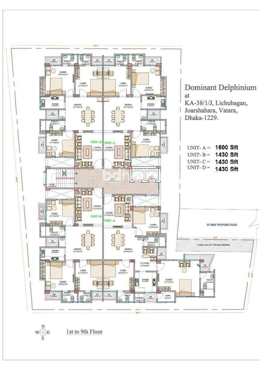 Dominant Delphinium, Apartment/Flats at Baridhara