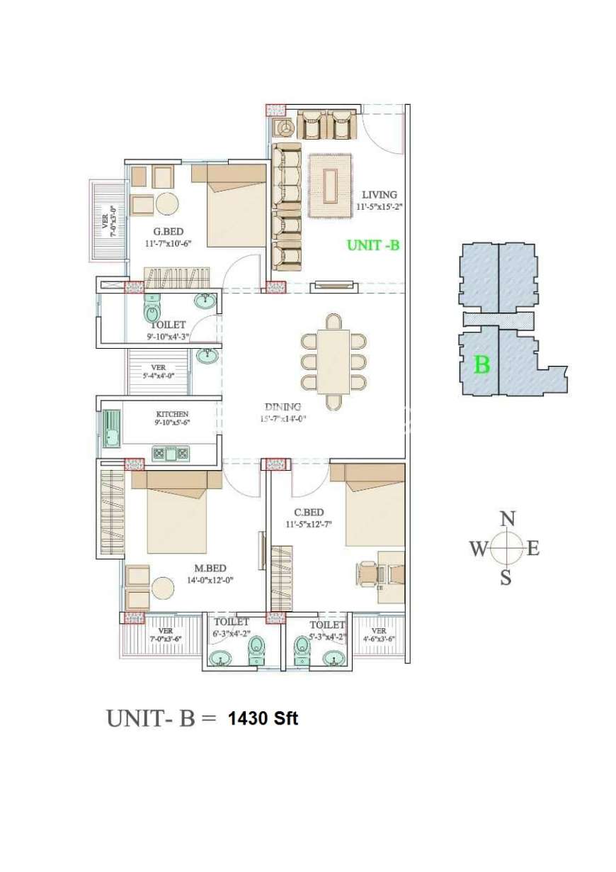 Dominant Delphinium, Apartment/Flats at Baridhara