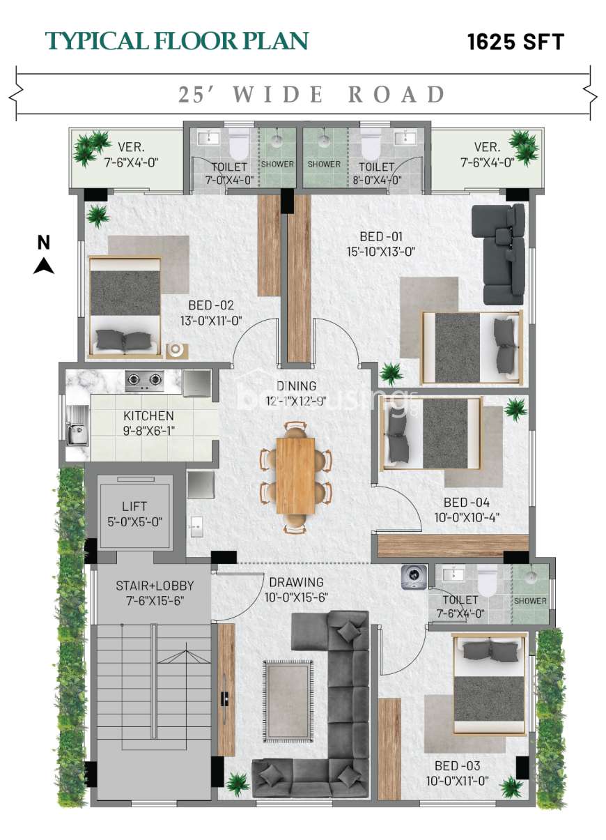 SOUTH GARDEN, Apartment/Flats at Banasree