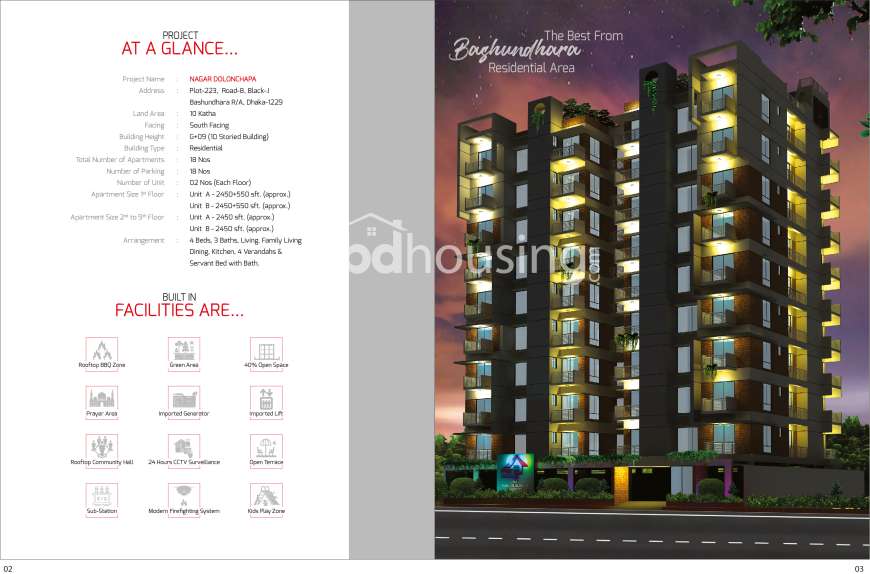 Nagar DOLONCHAPA, Apartment/Flats at Bashundhara R/A