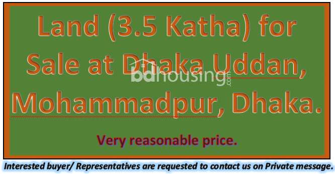 Land for sale at Dhaka Uddan Housing, Mohammadpur, Residential Plot at Mohammadpur