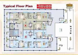 1350 sqft, 3 Beds Almost Ready Apartment/Flats for Sale at Bashundhara R/A Apartment/Flats at 